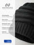 Damen Strickbeanie Slouchy Strickmütze ohne Bommel Wintermütze mitUmschlag ungefüttert Grobstrick Neverless®preview
