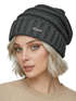 Damen Strickbeanie Slouchy Strickmütze ohne Bommel Wintermütze mitUmschlag ungefüttert Grobstrick Neverless®preview
