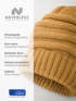 Damen Strickbeanie Slouchy Strickmütze ohne Bommel Wintermütze mitUmschlag ungefüttert Grobstrick Neverless®preview