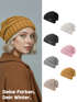 Damen Strickbeanie Slouchy Strickmütze ohne Bommel Wintermütze mitUmschlag ungefüttert Grobstrick Neverless®preview