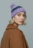 Damen Strickmütze Grobstrick Bunt Gemustert Fleecefutter Wintermütze Pudelmütze Strickbommel Neverless®preview