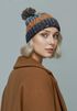 Damen Strickmütze Grobstrick Bunt Gemustert Fleecefutter Wintermütze Pudelmütze Strickbommel Neverless®preview