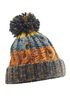 Damen Strickmütze Grobstrick Bunt Gemustert Fleecefutter Wintermütze Pudelmütze Strickbommel Neverless®preview