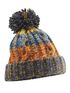 Damen Strickmütze Grobstrick Bunt Gemustert Fleecefutter Wintermütze Pudelmütze Strickbommel Neverless®preview