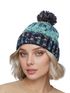 Damen Strickmütze Grobstrick Bunt Gemustert Fleecefutter Wintermütze Pudelmütze Strickbommel Neverless®preview