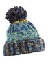 Damen Strickmütze Grobstrick Bunt Gemustert Fleecefutter Wintermütze Pudelmütze Strickbommel Neverless®preview