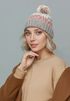 Damen Strickmütze Grobstrick Bunt Gemustert Fleecefutter Wintermütze Pudelmütze Strickbommel Neverless®preview