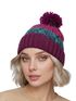 Damen Strickmütze Grobstrick Bunt Gemustert Fleecefutter Wintermütze Pudelmütze Strickbommel Neverless®preview