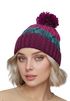 Damen Strickmütze Grobstrick Bunt Gemustert Fleecefutter Wintermütze Pudelmütze Strickbommel Neverless®preview