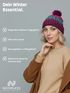 Damen Strickmütze Grobstrick Bunt Gemustert Fleecefutter Wintermütze Pudelmütze Strickbommel Neverless®preview
