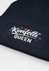 Damen Strickmütze - Konfetti Queen - Spruch Karneval Fasching Aufdruck Lustig - Beanie mit bedrucktem Patch - Damenmütze Moonworks®preview