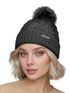 Damen Strickmütze mit Bommel Grobstrick Pudelmütze mit Fellbommel Fake Fur Wintermütze Neverless®preview