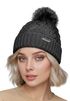 Damen Strickmütze mit Bommel Grobstrick Pudelmütze mit Fellbommel Fake Fur Wintermütze Neverless®preview