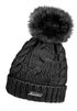 Damen Strickmütze mit Bommel Grobstrick Pudelmütze mit Fellbommel Fake Fur Wintermütze Neverless®preview