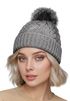 Damen Strickmütze mit Bommel Grobstrick Pudelmütze mit Fellbommel Fake Fur Wintermütze Neverless®preview