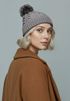 Damen Strickmütze mit Bommel Grobstrick Pudelmütze mit Fellbommel Fake Fur Wintermütze Neverless®preview