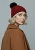 Damen Strickmütze mit Bommel Grobstrick Pudelmütze mit Fellbommel Fake Fur Wintermütze Neverless®preview