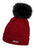 Damen Strickmütze mit Bommel Grobstrick Pudelmütze mit Fellbommel Fake Fur Wintermütze Neverless®preview