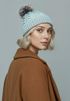 Damen Strickmütze mit Bommel Grobstrick Pudelmütze mit Fellbommel Fake Fur Wintermütze Neverless®preview