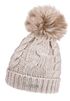 Damen Strickmütze mit Bommel Grobstrick Pudelmütze mit Fellbommel Fake Fur Wintermütze Neverless®preview