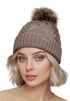 Damen Strickmütze mit Bommel Grobstrick Pudelmütze mit Fellbommel Fake Fur Wintermütze Neverless®preview