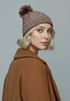 Damen Strickmütze mit Bommel Grobstrick Pudelmütze mit Fellbommel Fake Fur Wintermütze Neverless®preview