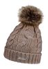 Damen Strickmütze mit Bommel Grobstrick Pudelmütze mit Fellbommel Fake Fur Wintermütze Neverless®preview