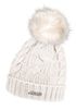 Damen Strickmütze mit Bommel Grobstrick Pudelmütze mit Fellbommel Fake Fur Wintermütze Neverless®preview