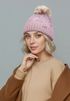 Damen Strickmütze mit Bommel Grobstrick Pudelmütze mit Fellbommel Fake Fur Wintermütze Neverless®preview