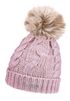 Damen Strickmütze mit Bommel Grobstrick Pudelmütze mit Fellbommel Fake Fur Wintermütze Neverless®preview