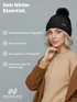 Damen Strickmütze mit Bommel Grobstrick Pudelmütze mit Fellbommel Fake Fur Wintermütze Neverless®preview