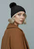 Damen Strickmütze mit Bommel Grobstrick Pudelmütze mit Fellbommel Fake Fur Wintermütze Neverless®preview