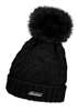 Damen Strickmütze mit Bommel Grobstrick Pudelmütze mit Fellbommel Fake Fur Wintermütze Neverless®preview