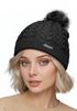 Damen Strickmütze mit Fleecefutter Pudelmütze Wintermütze Warm & Gefüttert mit Bommel Model 1975 Neverless®preview
