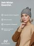 Damen Strickmütze mit Fleecefutter Pudelmütze Wintermütze Warm & Gefüttert mit Bommel Model 1975 Neverless®preview