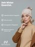 Damen Strickmütze mit Fleecefutter Pudelmütze Wintermütze Warm & Gefüttert mit Bommel Model 1975 Neverless®preview