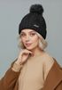 Damen Strickmütze mit Fleecefutter und Kunstfell Bommel Zopfmuster Grobstrick Wintermütze Bommelmütze Model 2207 Neverless®preview
