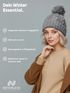 Damen Strickmütze mit Fleecefutter und Kunstfell Bommel Zopfmuster Grobstrick Wintermütze Bommelmütze Model 2207 Neverless®preview