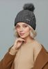 Damen Strickmütze mit Fleecefutter und Kunstfell Bommel Zopfmuster Grobstrick Wintermütze Bommelmütze Model 2207 Neverless®preview