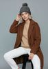 Damen Strickmütze mit Fleecefutter und Kunstfell Bommel Zopfmuster Grobstrick Wintermütze Bommelmütze Model 2207 Neverless®preview
