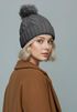 Damen Strickmütze mit Fleecefutter und Kunstfell Bommel Zopfmuster Grobstrick Wintermütze Bommelmütze Model 2207 Neverless®preview
