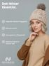 Damen Strickmütze mit Fleecefutter und Kunstfell Bommel Zopfmuster Grobstrick Wintermütze Bommelmütze Model 2207 Neverless®preview