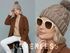 Damen Strickmütze mit Fleecefutter und Kunstfell Bommel Zopfmuster Grobstrick Wintermütze Bommelmütze Model 2207 Neverless®preview