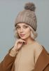 Damen Strickmütze mit Fleecefutter und Kunstfell Bommel Zopfmuster Grobstrick Wintermütze Bommelmütze Model 2207 Neverless®preview