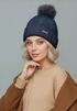 Damen Strickmütze mit Fleecefutter und Kunstfell Bommel Zopfmuster Grobstrick Wintermütze Bommelmütze Model 2207 Neverless®preview