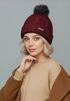 Damen Strickmütze mit Fleecefutter und Kunstfell Bommel Zopfmuster Grobstrick Wintermütze Bommelmütze Model 2207 Neverless®preview