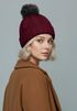 Damen Strickmütze mit Fleecefutter und Kunstfell Bommel Zopfmuster Grobstrick Wintermütze Bommelmütze Model 2207 Neverless®preview
