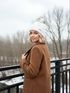 Damen Strickmütze mit Fleecefutter und Kunstfell Bommel Zopfmuster Grobstrick Wintermütze Bommelmütze Model 2207 Neverless®preview
