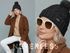 Damen Strickmütze mit Fleecefutter und Kunstfell Bommel Zopfmuster Grobstrick Wintermütze Bommelmütze Neverless®preview