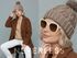 Damen Strickmütze mit Fleecefutter und Kunstfell Bommel Zopfmuster Grobstrick Wintermütze Bommelmütze Neverless®preview